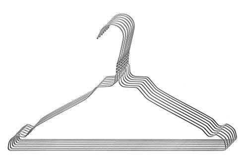Skippys 100 Drahtbügel Silber Draht-Kleiderbügel - mit Einkerbungen - für den Hausgebrauch, Chemische Reinigung, Einzelhandel Notched von Skippys