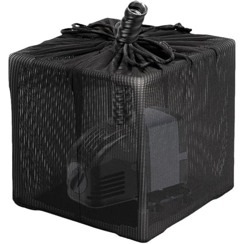 Sknrlko 26CM Teichpumpenfilterbeutel für Teichfilterbox mit Zugband, Anti-Verstopfungs-Pumpenbarrierebeutel für Outdoor-Wasserbecken von Sknrlko