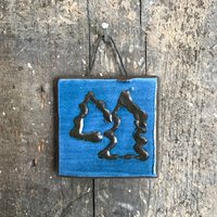 Blaue Handgemachte Fliesen, 45 X Mm Blaue Handgemachte Fliesen, 45 X Mm von SkobyPottery