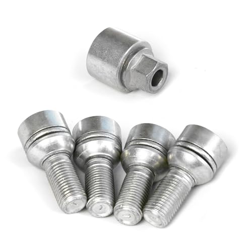 Skoda 000071597E Felgenschloß Radsicherung Radschrauben Sicherheitsradschrauben Radsicherungsschrauben M14x1.5x35.5 diebstahlhemmend *** Codierung zufällig! *** von Skoda