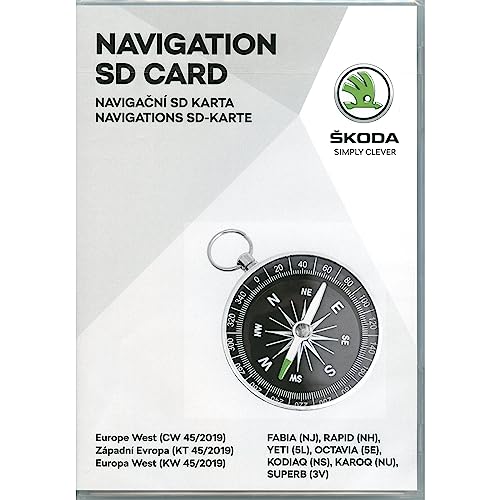Skoda 3T0051255AE Kartendaten SD-Karte Navigationskarten West-Europa (Karten 45/2019) *** nur für Navigationssystem Amundsen+ *** von Skoda