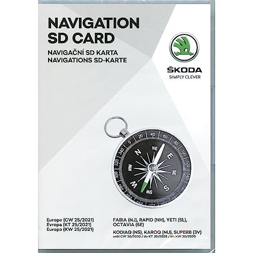 Skoda 5L0051236CM Kartendaten SD-Karte 32 GB Kartendaten Europa-West (Karten 25/2021) *** nur für Navigationssystem MIB2 Amundsen *** von Skoda
