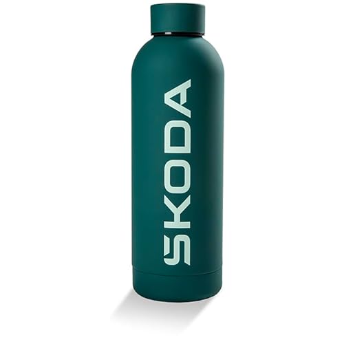 Skoda 6U0069604 Isolierflasche 500ml Trinkflasche Wasserflasche Thermosflasche Edelstahl, grün von Skoda