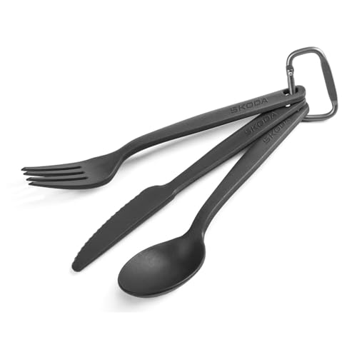 Skoda 6U0069607 Besteck-Set 3-teilig Reisebesteck Camping Picknick von Skoda