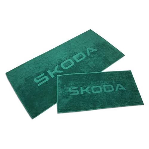 Skoda 6U0084500549 Badetuch Handtuch Strandtuch Baumwolle, Emerald-grün von Skoda
