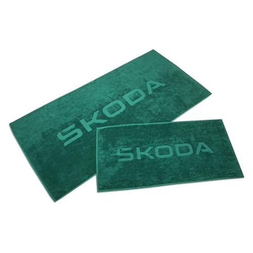 Skoda 6U0084500549 Badetuch Handtuch Strandtuch Baumwolle, Emerald-grün von Skoda