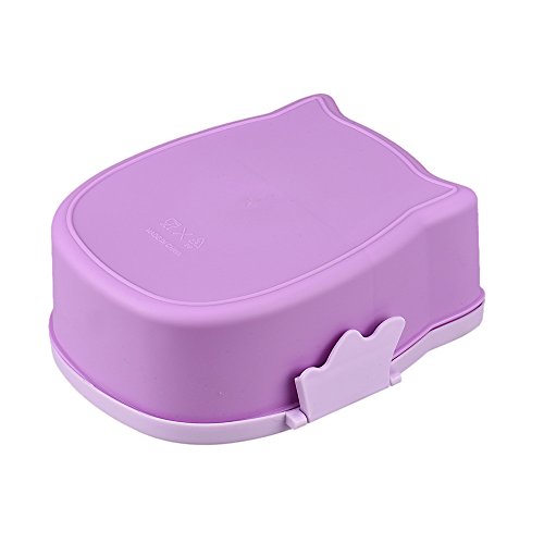 Lila Bento Portable Box Aufbewahrungsbox Lebensmittel Lunchbox Owl Container Lunch Bag Kleine Kühltaschen Für Unterwegs (Purple, One Size) von SkotO