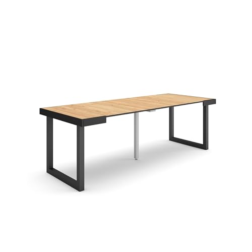 Skraut Home | Ausziehbarertisch | Multifunktionaler ausziehbarer | 220 | Für 10 Gäste | Massivholz Beine | Moderner Stil | Schwarz Eiche Skraut Home | Ausziehbarertisch | Multifunktionaler ausziehbarer | 220 | Für 10 Gäste | Massivholz Beine | Moderner Stil | Schwarz Eiche von Skraut Home