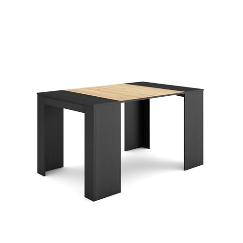 Skraut Home | Ausziehbarertisch | Multifunktionaler ausziehbarer | 140 | Für 6 Gäste | Esszimmertische | Moderner Stil | Schwarz Eiche Skraut Home | Ausziehbarertisch | Multifunktionaler ausziehbarer | 140 | Für 6 Gäste | Esszimmertische | Moderner Stil | Schwarz Eiche von Skraut Home