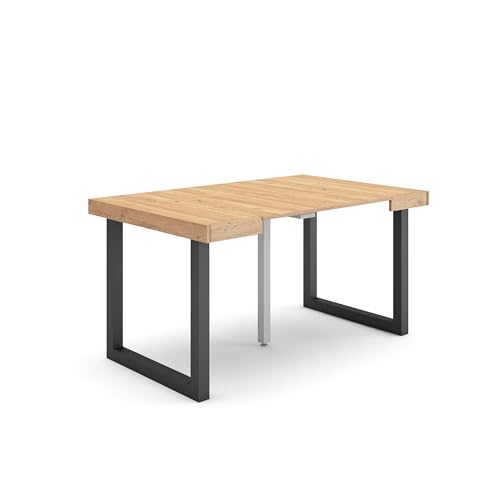 Skraut Home | Ausziehbarertisch | Multifunktionaler ausziehbarer | 140 | Für 6 Gäste | Massivholz Beine | Moderner Stil | Eiche Skraut Home | Ausziehbarertisch | Multifunktionaler ausziehbarer | 140 | Für 6 Gäste | Massivholz Beine | Moderner Stil | Eiche von Skraut Home