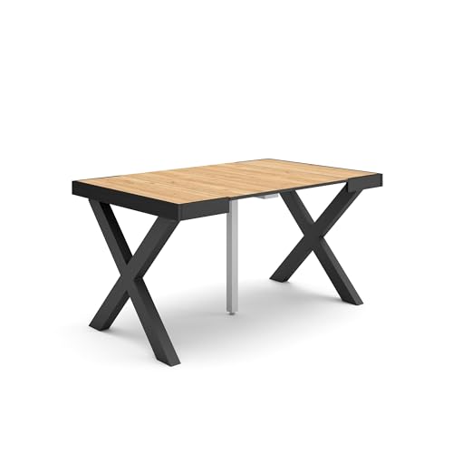 Skraut Home | Ausziehbarertisch | Multifunktionaler ausziehbarer | 140 | Für 6 Gäste | Massivholz Beine | Moderner Stil | Eiche Skraut Home | Ausziehbarertisch | Multifunktionaler ausziehbarer | 140 | Für 6 Gäste | Massivholz Beine | Moderner Stil | Eiche von Skraut Home