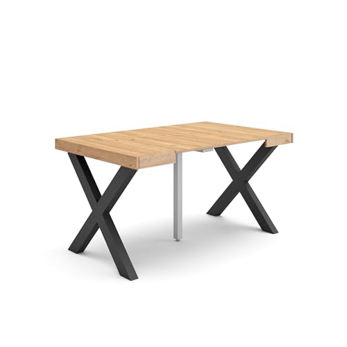 Skraut Home | Ausziehbarertisch | Multifunktionaler ausziehbarer | 140 | Für 6 Gäste | Massivholz Beine | Moderner Stil | Eiche Skraut Home | Ausziehbarertisch | Multifunktionaler ausziehbarer | 140 | Für 6 Gäste | Massivholz Beine | Moderner Stil | Eiche von Skraut Home