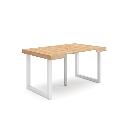 Skraut Home | Ausziehbarertisch | Multifunktionaler ausziehbarer | 140 | Für 6 Gäste | Massivholz Beine | Moderner Stil | Eiche Skraut Home | Ausziehbarertisch | Multifunktionaler ausziehbarer | 140 | Für 6 Gäste | Massivholz Beine | Moderner Stil | Eiche von Skraut Home