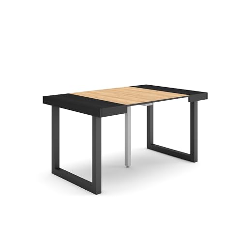 Skraut Home | Ausziehbarertisch | Multifunktionaler ausziehbarer | 140 | Für 6 Gäste | Massivholz Beine | Moderner Stil | Schwarz Eiche Skraut Home | Ausziehbarertisch | Multifunktionaler ausziehbarer | 140 | Für 6 Gäste | Massivholz Beine | Moderner Stil | Schwarz Eiche von Skraut Home