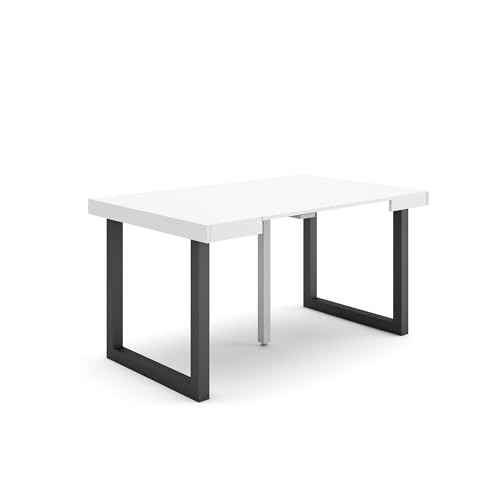 Skraut Home | Ausziehbarertisch | Multifunktionaler ausziehbarer | 140 | Für 6 Gäste | Massivholz Beine | Moderner Stil | Weiß Skraut Home | Ausziehbarertisch | Multifunktionaler ausziehbarer | 140 | Für 6 Gäste | Massivholz Beine | Moderner Stil | Weiß von Skraut Home
