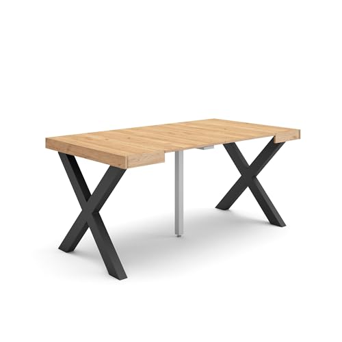 Skraut Home | Ausziehbarertisch | Multifunktionaler ausziehbarer | 160 | Für 8 Gäste | Massivholz Beine | Moderner Stil | Eiche Skraut Home | Ausziehbarertisch | Multifunktionaler ausziehbarer | 160 | Für 8 Gäste | Massivholz Beine | Moderner Stil | Eiche von Skraut Home