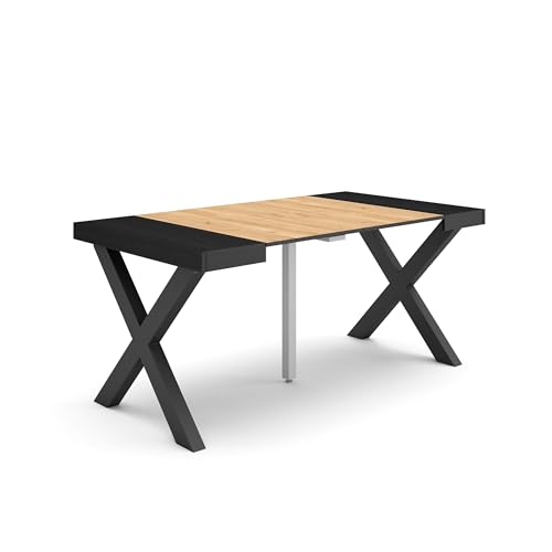 Skraut Home | Ausziehbarertisch | Multifunktionaler ausziehbarer | 160 | Für 8 Gäste | Massivholz Beine | Moderner Stil | Schwarz Eiche Skraut Home | Ausziehbarertisch | Multifunktionaler ausziehbarer | 160 | Für 8 Gäste | Massivholz Beine | Moderner Stil | Schwarz Eiche von Skraut Home