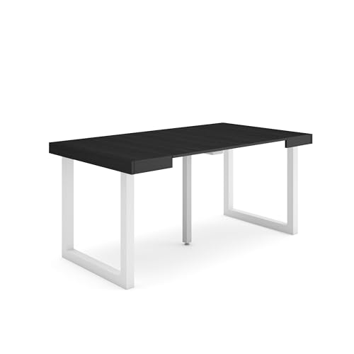 Skraut Home | Ausziehbarertisch | Multifunktionaler ausziehbarer | 160 | Für 8 Gäste | Massivholz Beine | Moderner Stil | Schwarz Skraut Home | Ausziehbarertisch | Multifunktionaler ausziehbarer | 160 | Für 8 Gäste | Massivholz Beine | Moderner Stil | Schwarz von Skraut Home