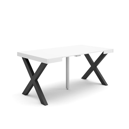Skraut Home | Ausziehbarertisch | Multifunktionaler ausziehbarer | 160 | Für 8 Gäste | Massivholz Beine | Moderner Stil | Weiß Skraut Home | Ausziehbarertisch | Multifunktionaler ausziehbarer | 160 | Für 8 Gäste | Massivholz Beine | Moderner Stil | Weiß von Skraut Home