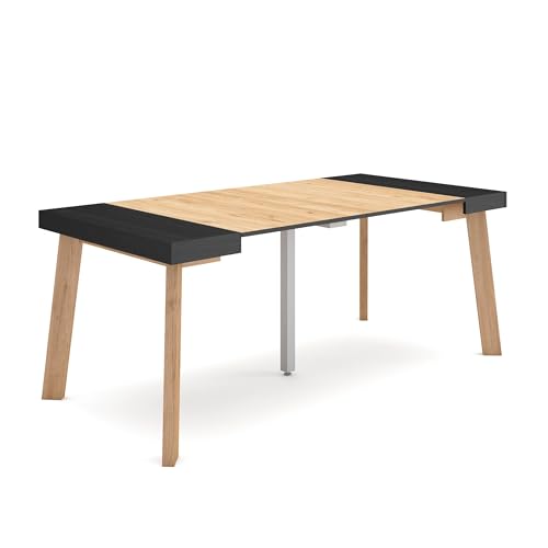 Skraut Home | Ausziehbarertisch | Multifunktionaler ausziehbarer | 180 | Für 8 Gäste | Hölzerne Beine | Moderner Stil | Schwarz Eiche Skraut Home | Ausziehbarertisch | Multifunktionaler ausziehbarer | 180 | Für 8 Gäste | Hölzerne Beine | Moderner Stil | Schwarz Eiche von Skraut Home