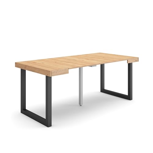 Skraut Home | Ausziehbarertisch | Multifunktionaler ausziehbarer | 180 | Für 8 Gäste | Massivholz Beine | Moderner Stil | Eiche Skraut Home | Ausziehbarertisch | Multifunktionaler ausziehbarer | 180 | Für 8 Gäste | Massivholz Beine | Moderner Stil | Eiche von Skraut Home