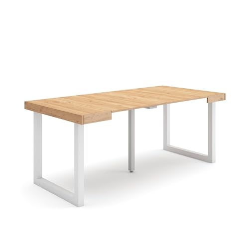 Skraut Home | Ausziehbarertisch | Multifunktionaler ausziehbarer | 180 | Für 8 Gäste | Massivholz Beine | Moderner Stil | Eiche Skraut Home | Ausziehbarertisch | Multifunktionaler ausziehbarer | 180 | Für 8 Gäste | Massivholz Beine | Moderner Stil | Eiche von Skraut Home