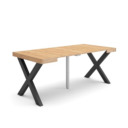 Skraut Home | Ausziehbarertisch | Multifunktionaler ausziehbarer | 180 | Für 8 Gäste | Massivholz Beine | Moderner Stil | Eiche Skraut Home | Ausziehbarertisch | Multifunktionaler ausziehbarer | 180 | Für 8 Gäste | Massivholz Beine | Moderner Stil | Eiche von Skraut Home