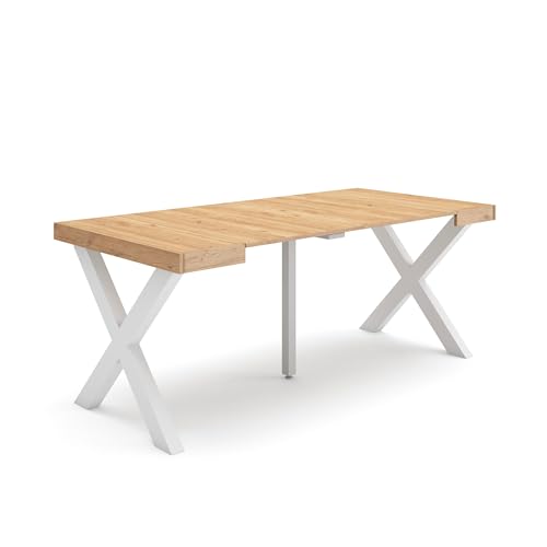 Skraut Home | Ausziehbarertisch | Multifunktionaler ausziehbarer | 180 | Für 8 Gäste | Massivholz Beine | Moderner Stil | Eiche Skraut Home | Ausziehbarertisch | Multifunktionaler ausziehbarer | 180 | Für 8 Gäste | Massivholz Beine | Moderner Stil | Eiche von Skraut Home