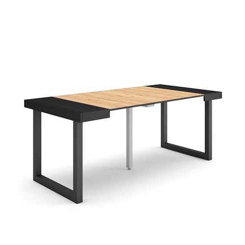 Skraut Home | Ausziehbarertisch | Multifunktionaler ausziehbarer | 180 | Für 8 Gäste | Massivholz Beine | Moderner Stil | Schwarz Eiche Skraut Home | Ausziehbarertisch | Multifunktionaler ausziehbarer | 180 | Für 8 Gäste | Massivholz Beine | Moderner Stil | Schwarz Eiche von Skraut Home