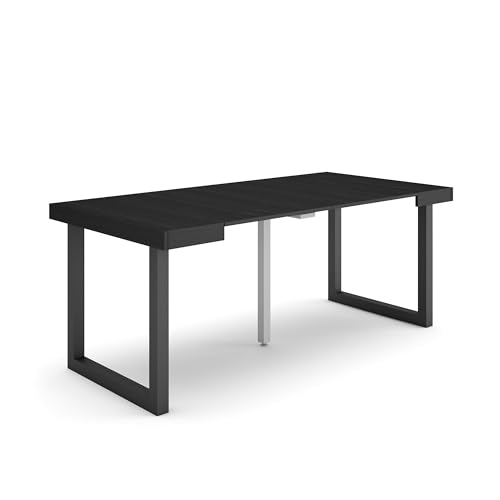Skraut Home | Ausziehbarertisch | Multifunktionaler ausziehbarer | 180 | Für 8 Gäste | Massivholz Beine | Moderner Stil | Schwarz Skraut Home | Ausziehbarertisch | Multifunktionaler ausziehbarer | 180 | Für 8 Gäste | Massivholz Beine | Moderner Stil | Schwarz von Skraut Home