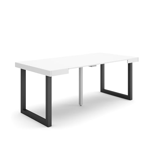 Skraut Home | Ausziehbarertisch | Multifunktionaler ausziehbarer | 180 | Für 8 Gäste | Massivholz Beine | Moderner Stil | Weiß Skraut Home | Ausziehbarertisch | Multifunktionaler ausziehbarer | 180 | Für 8 Gäste | Massivholz Beine | Moderner Stil | Weiß von Skraut Home