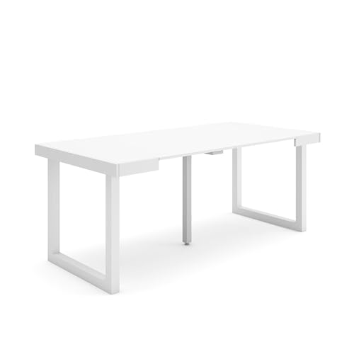 Skraut Home | Ausziehbarertisch | Multifunktionaler ausziehbarer | 180 | Für 8 Gäste | Massivholz Beine | Moderner Stil | Weiß Skraut Home | Ausziehbarertisch | Multifunktionaler ausziehbarer | 180 | Für 8 Gäste | Massivholz Beine | Moderner Stil | Weiß von Skraut Home