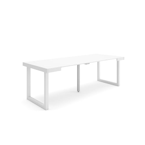 Skraut Home | Ausziehbarertisch | Multifunktionaler ausziehbarer | 220 | Für 10 Gäste | Massivholz Beine | Moderner Stil | Weiß Skraut Home | Ausziehbarertisch | Multifunktionaler ausziehbarer | 220 | Für 10 Gäste | Massivholz Beine | Moderner Stil | Weiß von Skraut Home