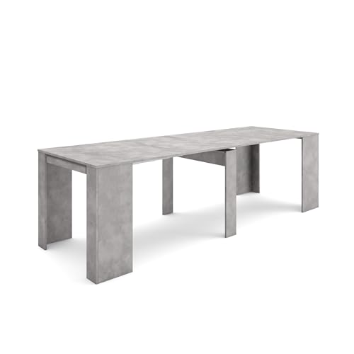 Skraut Home | Ausziehbarertisch | Multifunktionaler ausziehbarer | 260 | Für 12 Gäste | Esszimmertische | Moderner Stil | Zement von Skraut Home