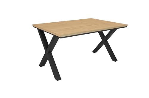 Skraut Home | Esszimmertisch | Küchentisch, Esstisch | 140x90x74 cm | Für 6 Gäste | Stubentisch | Moderner Stil | Eiche Soft Skraut Home | Esszimmertisch | Küchentisch, Esstisch | 140x90x74 cm | Für 6 Gäste | Stubentisch | Moderner Stil | Eiche Soft von Skraut Home