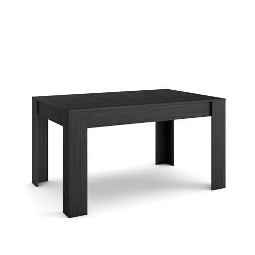 Skraut Home | Esszimmertisch | Küchentisch, Esstisch | 140x90x76 cm | Für 6 Gäste | Stubentisch | Moderner Stil | Schwarz von Skraut Home