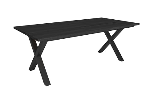 Skraut Home | Esszimmertisch | Küchentisch, Esstisch | 194x90x74 cm | Für 10 Gäste | Stubentisch | Industrieller Stil | Schwarz Skraut Home | Esszimmertisch | Küchentisch, Esstisch | 194x90x74 cm | Für 10 Gäste | Stubentisch | Industrieller Stil | Schwarz von Skraut Home