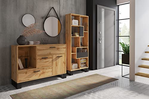 Skraut Home Loft| Rustikal | Sideboard | Regal | Esszimmer | Möbel | Eiche rustikal | Füße schwarz Skraut Home Loft| Rustikal | Sideboard | Regal | Esszimmer | Möbel | Eiche rustikal | Füße schwarz von Skraut Home