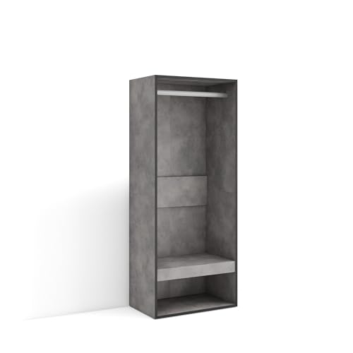 Skraut Home | Offener Kleiderschrank | Kleidung, Schuhe | 60x145x35 cm | Für Schlafzimmer, Zimmer | Garderobenschrank | Moderner Stil | Zement Skraut Home | Offener Kleiderschrank | Kleidung, Schuhe | 60x145x35 cm | Für Schlafzimmer, Zimmer | Garderobenschrank | Moderner Stil | Zement von Skraut Home