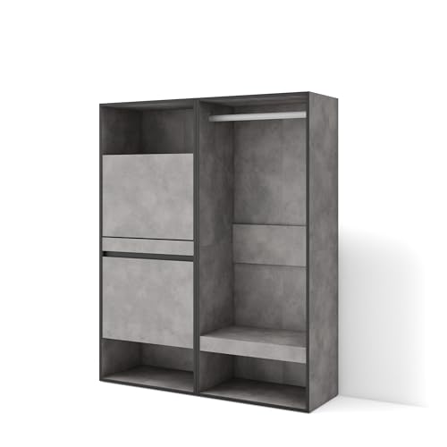 Skraut Home | Schuhregal, Schuhschrank | Schuhaufbewahrung | 120x145x35 cm | Für Schlafzimmer, Zimmer | Offener Kleiderschrank | Moderner Stil | Zement Skraut Home | Schuhregal, Schuhschrank | Schuhaufbewahrung | 120x145x35 cm | Für Schlafzimmer, Zimmer | Offener Kleiderschrank | Moderner Stil | Zement von Skraut Home