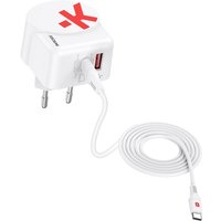Euro usb Charger AC65PD + usb-c cable usb Ladegerät 65 w 1x usb-a, 1x usb-c® usb pd Weiß Inne - Skross von Skross