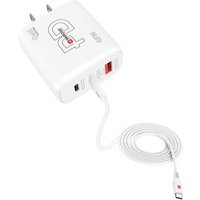 Power Charger 65W pd GaN Combo+ us usb Ladegerät 65 w 1x usb-a, 2x usb-c® usb pd Weiß Innenbe - Skross von Skross