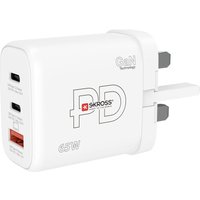Power Charger 65W pd GaN uk usb Ladegerät 65 w 1x usb-a, 2x usb-c® usb pd Weiß Innenbereich - Skross von Skross