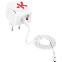 Skross Euro USB Charger AC65PD + USB-C cable USB-Ladegerät 65W Innenbereich, Steckdose Ausgangsstro von Skross