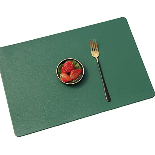 Skrsila Tischsets PU-Leder 4er Set Platzsets Doppelseitig rutschfest Abwaschbar Platzdeckchen Tischset 45x30cm Grün Skrsila Tischsets PU-Leder 4er Set Platzsets Doppelseitig rutschfest Abwaschbar Platzdeckchen Tischset 45x30cm Grün von Skrsila
