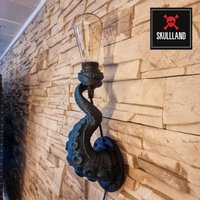 Wand Lampe Pulpo/Krake Black/Green von SkullLand