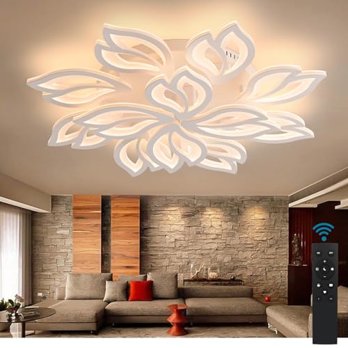 Sky angle LED-Deckenleuchte mit Fernbedienung, Verstellbares Licht 155 W 18600 LM, Acryl-Deckenleuchten für Schlafzimmer Wohnzimmer von Sky angle