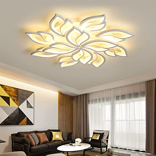 Sky angle LED Deckenleuchte Mit Fernbedienung Dimmbar Schlafzimmer Lampe, Kreative Blumenform Design Wohnzimmer Deckenlicht(12 Köpfe/Ø89cm/35in) von Sky angle