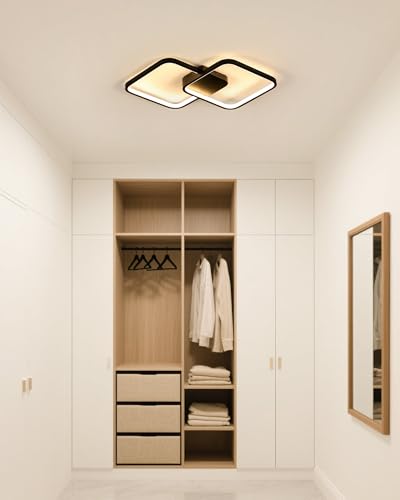 Sky angle LED-Deckenleuchte Unterputz-Kronleuchter Deckenlampe- Schwarz Moderne 3000 K Warmgelb Licht für Wohnzimmer Flure Schlafzimmer Küche & Arbeitszimmer (Schwarz, 3000K) von Sky angle