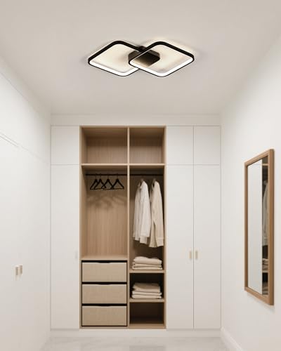 Sky angle LED-Deckenleuchte Unterputz-Kronleuchter Deckenlampe- Schwarz Moderne für Wohnzimmer Flure Schlafzimmer Küche & Arbeitszimmer (Schwarz, 4000K) von Sky angle